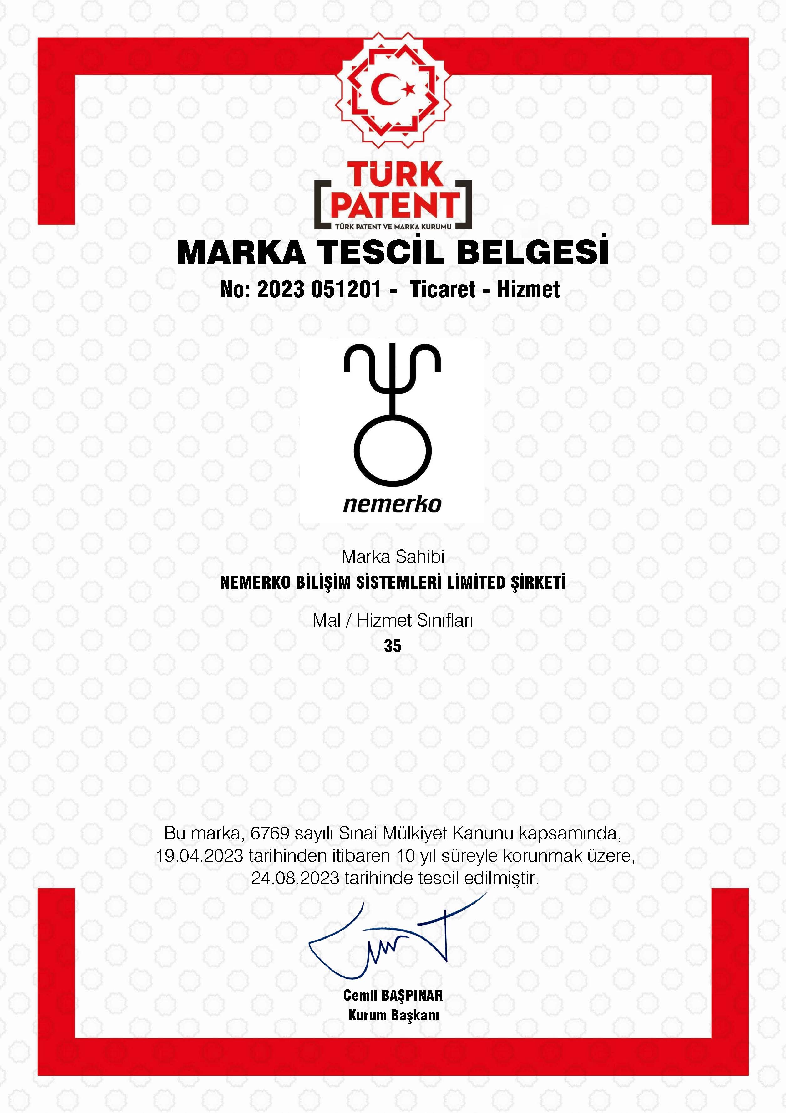 NEMERKO Marka Tescil